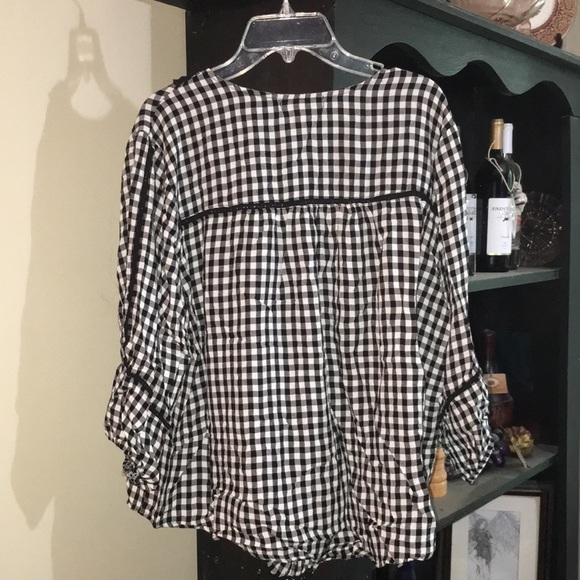 Studio Woman Gingham Blouse SIZE 1X - Picture 5 of 5